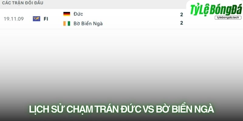 Lịch sử đối đầu Đức vs Bờ Biển Ngà