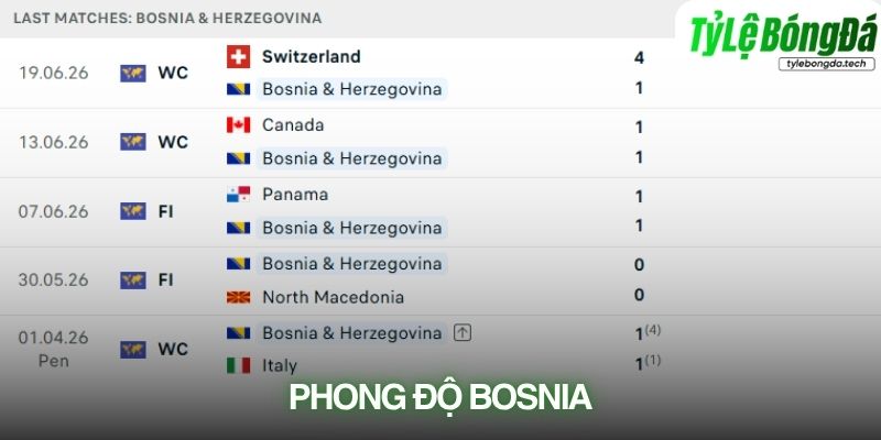 Phong độ Bosnia